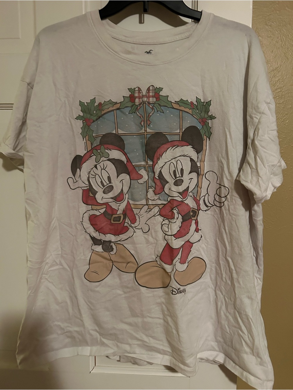 Disney White Christmas Mickey & Minnie Holiday Tee